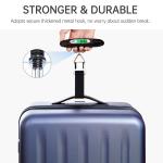 Digitale Gepäckwaage, Koffer, mit Tara-Funktion, für Reisen, maximale Tragkraft 50 kg /110 lb, Farbe schwarz