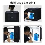 Studio photo portable, avec lumières LED, taille 80 x 80 x 80 cm