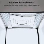 Studio fotografico Portatile, sfondo intercambiabile, luci led regolabile, 60 x 60 x 60cm