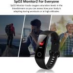 Smartwatch, wasserdichte Herzfrequenz-Smartwatch, Kalorien, Schrittzähler, SMS, Telefon, Ehrenband 5