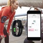 Smartwatch, wasserdichte Herzfrequenz-Smartwatch, Kalorien, Schrittzähler, SMS, Telefon, Ehrenband 5