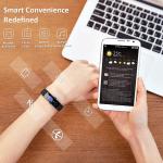 Smartwatch, wasserdichte Herzfrequenz-Smartwatch, Kalorien, Schrittzähler, SMS, Telefon, Ehrenband 5