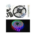 LED Streifen, SMD 5050, RGB, IP65, 150 LED, Multi-Color, 5 Meter Spule, mit Netzteil und Fernbedienung