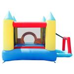 Großes Schloss, 4 in 1, aufblasbar, Doppelrutsche, Kinderspiel, Sprungtuch, Happy Hop