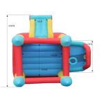 Großes Schloss, 4 in 1, aufblasbar, Doppelrutsche, Kinderspiel, Sprungtuch, Happy Hop
