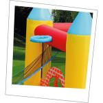 Großes Schloss, 4 in 1, aufblasbar, Doppelrutsche, Kinderspiel, Sprungtuch, Happy Hop