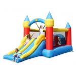 Grand château, gonflable, double toboggan, jeu d'enfant, tapis de saut, Happy Hop, 460m, 180kg