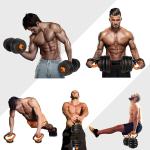 Set di Kettlebell e bilanciere, Multifunzione, esercizi fitness, kg 30