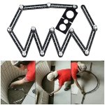 Règle de mesure multi-angle avec double fente, multi-usage, pour les carreaux, en aluminium, convient aux carreleurs, aux constructeurs, aux artisans, aux charpentiers et aux bricoleurs.