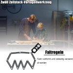 Règle de mesure multi-angle avec double fente, multi-usage, pour les carreaux, en aluminium, convient aux carreleurs, aux constructeurs, aux artisans, aux charpentiers et aux bricoleurs.