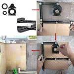 Règle de mesure multi-angle avec double fente, multi-usage, pour les carreaux, en aluminium, convient aux carreleurs, aux constructeurs, aux artisans, aux charpentiers et aux bricoleurs.