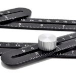Règle de mesure multi-angle avec double fente, multi-usage, pour les carreaux, en aluminium, convient aux carreleurs, aux constructeurs, aux artisans, aux charpentiers et aux bricoleurs.