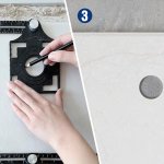 Mehrwinkelmaßstab mit einfachem Doppelschlitz, vielseitig einsetzbar, für Fliesen, aus Aluminium, geeignet für Fliesenleger, Bauherren, Handwerker, Schreiner und Heimwerker