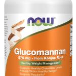 NOW Foods Glucomannan 575 mg – 180 vegane Kapseln | Lösliche Ballaststoffe für Regulierung & Gewichtsmanagement