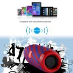 Tragbare Stereo Lautsprecher, tragbare Lautsprecher 5 x 2 Watt, Bluetooth, Wasserdicht, Rot