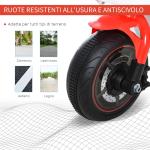 Tricycle Moto électrique Jouet pour enfants de 18 à 36 mois avec musique et phares Blanc et Rouge