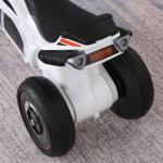 Tricycle Moto électrique Jouet pour enfants de 18 à 36 mois avec musique et phares Blanc et Rouge