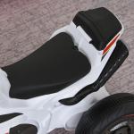 Tricycle Moto électrique Jouet pour enfants de 18 à 36 mois avec musique et phares Blanc et Rouge