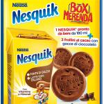 Nesquik Snackbox, Pronto da Bere, Milchgetränk mit fettarmem Kakao, 3 fettarme Galbusera Shortbread, 207g pro Packung