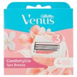 Recharge de lames de rasoir pour femmes Gillette Venus Comfortglide Breeze, Pack de 4 avec 3 lames, design performant, protection de la peau