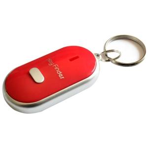 Rechercher Trouver des clés, porte-clés avec sifflet et lumière LED, couleur rouge