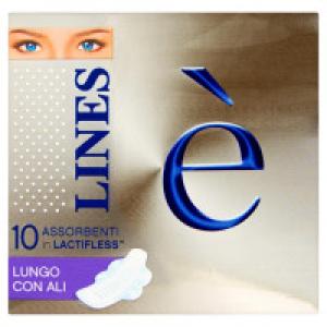 LINES E' absorbants longs avec des ailes Pack de 10 pièces