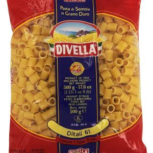 Divella Ditali 61 Pasta di Semola di Grano Duro - 500 gr