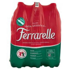 Acqua Ferrarelle effervescente naturale, 6 bottiglie da 0.5L