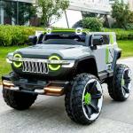 Elektroauto für Kinder, 12v, Jeep, 2 Sitze, mit Fernbedienung 2,4g, grau