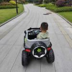 Elektroauto für Kinder, 12v, Jeep, 2 Sitze, mit Fernbedienung 2,4g, grau