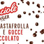 Gocciole Finger, biscuits aux gouttes et fond de chocolat