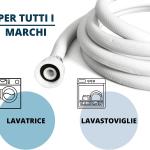 Tuyau universel pour l'arrivée d'eau lave-linge et lave-vaisselle, filetage standard compatible avec toutes les marques