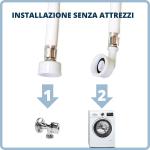 Tuyau universel pour l'arrivée d'eau lave-linge et lave-vaisselle, filetage standard compatible avec toutes les marques