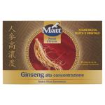 Ginseng à haute concentration, 8 ampoules de 10 ml, Compléments alimentaires utiles en cas de fatigue physique et mentale, MATT.