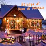 Décoration de Noël, Rideau en fil de cuivre, lumière blanche chaude 300 led, chargement USB, avec télécommande