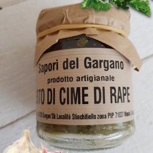 Pesto de fanes de navet, produit artisanal, saveurs du Gargano