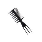 Peigne trois en un pour les cheveux, 20 x 7cm noir.