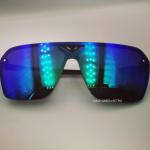 Okly Retro Sonnenbrille, Damen Herren Sonnenbrille, grün