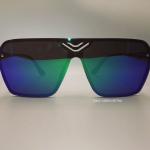 Okly Retro Sonnenbrille, Damen Herren Sonnenbrille, grün