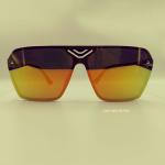 Okly Retro Sonnenbrille, Damen Herren Sonnenbrille, rot