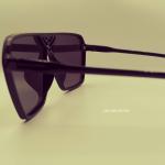 Okly Retro Sonnenbrille, Damen Herren Sonnenbrille, rot