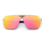 Okly Retro Sonnenbrille, Damen Herren Sonnenbrille, rot