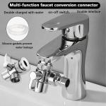 Deviatore adattatore per miscelatore con rubinetto, per doccia, lavatrice, 3 vie, acciaio inox, con adattatori, M22