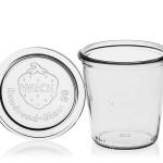 Weck Pots 290 ml avec couvercle 80 mm, avec joint et clips, Boîte de 6 pièces, verre, transparent