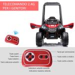 Macchina Elettrica, Quad elettrico mini per bambini, da 3-8 anni, colore rosso e nero, HOMCOM