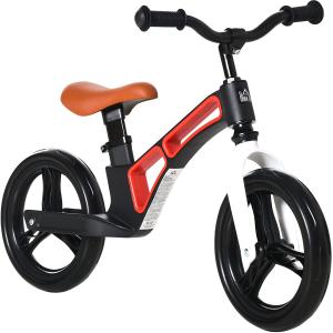 Bicyclette sans pédales pour enfants de 2 à 5 ans avec siège et guidon réglable en hauteur, couleur noire