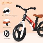 Fahrrad ohne Pedale für Kinder von 2-5 Jahren mit höhenverstellbarem Sitz und Lenker, Farbe schwarz