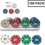 Jetons Poker Professional 100 jetons Dakota Texas Hold'em 100 jetons, jeu de cartes