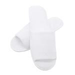 Chaussons ouverts jetables, Chaussons à dos fermé, Chaussons blancs, pour hôtels, SPA, centres de bien-être, paquet de 10 paires, blanc