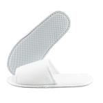 Chaussons ouverts jetables, Chaussons à dos fermé, Chaussons blancs, pour hôtels, SPA, centres de bien-être, paquet de 10 paires, blanc